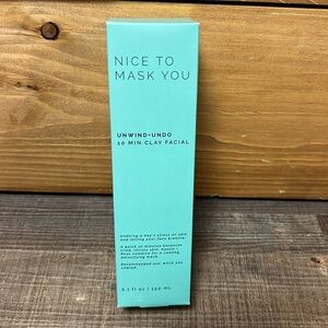 Sun + Moon Nice To Mask You 10 Min Clay Mask 5.1 fl oz NEW Unwind Undo Detoxify